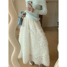 批发重工蛋糕蓬蓬<b class='q'>裙</b>高腰宽松复古<b class='q'>网纱</b>花苞休闲半身<b class='q'>裙</b>长<b class='q'>裙</b>