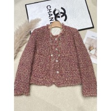 批发时髦甜美羽绒小香风粗花呢<b class='q'>短外套</b>女2025年冬高级亮片编织毛边开衫