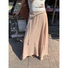 批发CZ ZHANG春小清新低腰大摆A字半身裙女<b class='q'>百搭</b>气质休闲长裙