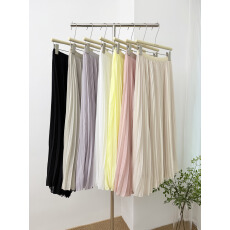 批发实拍 百褶裙a字半身裙女春季2026新款高腰显瘦垂坠感大摆雪纺长裙