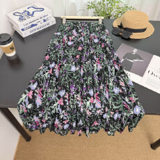 批发温柔风碎花<b class='q'>雪纺</b>半身裙女2026夏季新款百搭垂感大摆<b class='q'>长裙</b>高腰a字裙