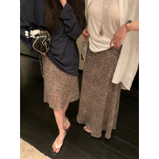 批发EKOOL 高腰豹纹<b class='q'>半身裙</b><b class='q'>长裙女</b>夏季新款松紧腰韩版通勤百搭显瘦短裙