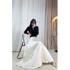 批发2026秋季醋酸缎面压褶百褶半身裙子<b class='q'>春</b>气质垂感中长裙百搭温柔高腰