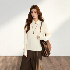 批发实拍韩系简约polo领<b class='q'>修身</b>针织衫女秋冬新款宽松显瘦内搭毛衣