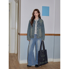 批发实拍复古水洗<b class='q'>牛仔</b>外套女春季新款慵懒风宽松显瘦休闲翻领夹克上衣