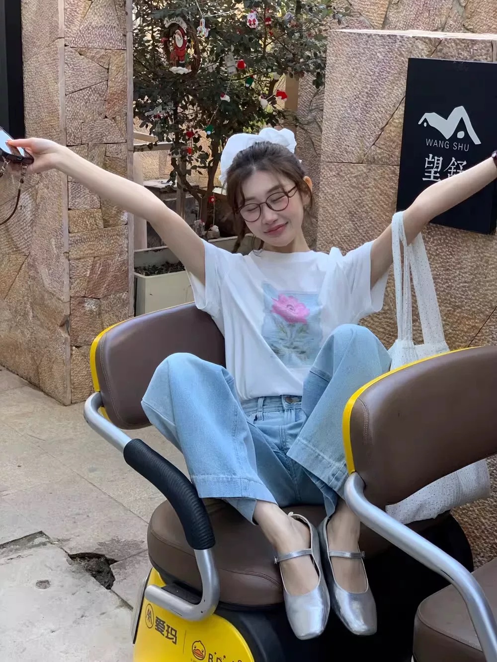 한 부서 레트로 꽃 프린트 긍정적 인 어깨 반팔 티셔츠 여성 여름 루즈핏 다용도 슬림해 보이는 동정 기본 셔츠 맨위