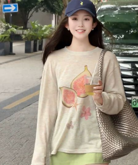 부드러운 바람 프린트 자외선 차단 블라우스 여성 여름 새로운 느긋한 루즈핏 다용도 얇은 스타일 외출용 긴팔 티셔츠 맨위