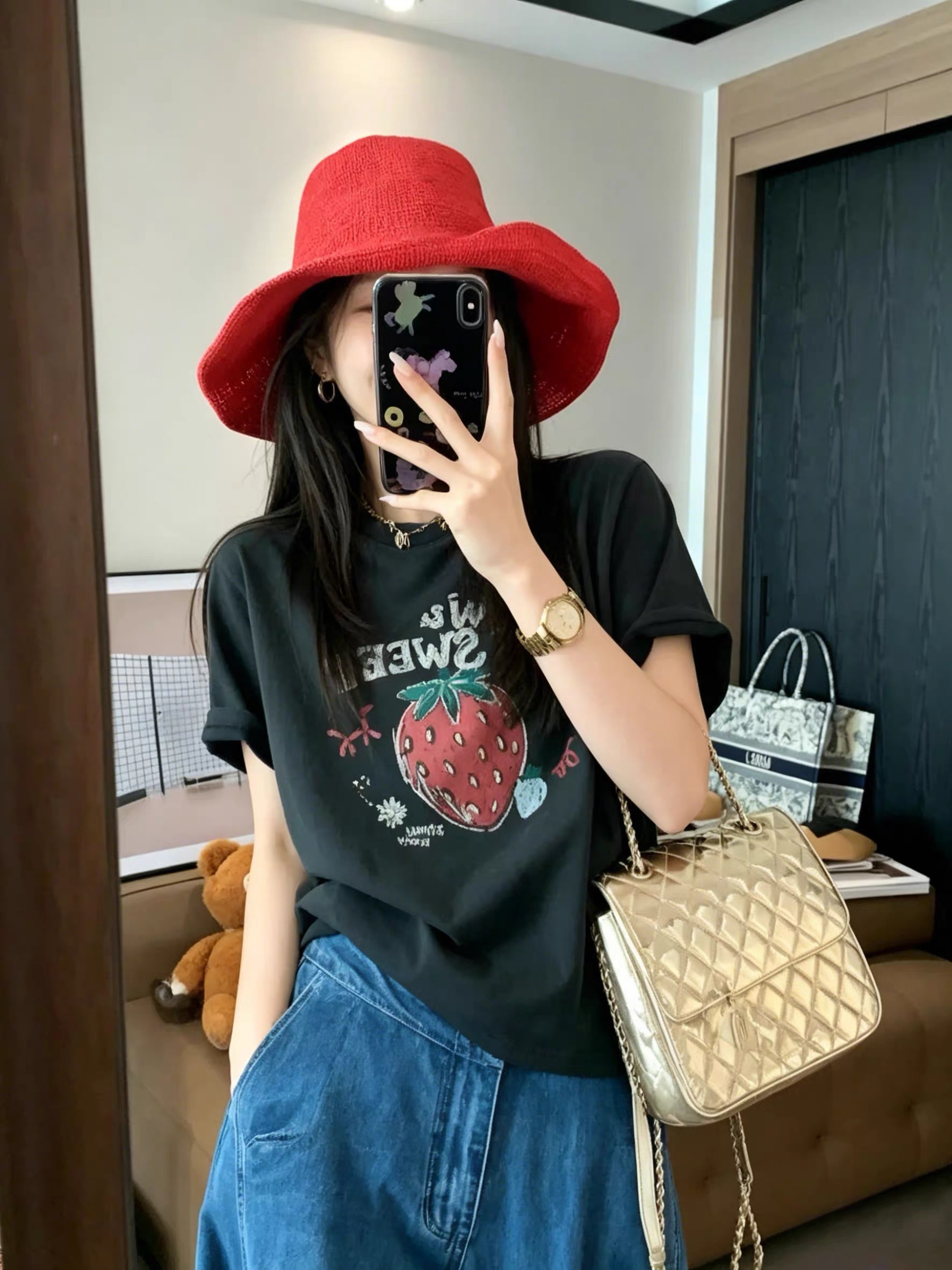 만화 프린트 워싱 회색 酵素 워시 티셔츠 라운드 넥 루즈핏 캐주얼 다용도 맨위