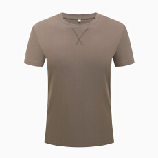 批发男女短袖T恤抗皱易打理拼色圆领 高弹力修身款 夏季运动<b class='q'>休闲</b>