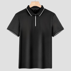 批发男女情侣长绒棉插色边拉链翻领70%棉<b class='q'>商务</b>休闲工厂批发