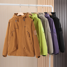 批发双洪三防面料防风防寒日常通勤<b class='q'>时尚</b>百搭<b class='q'>户外</b>冲锋衣