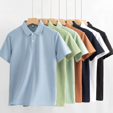 批发翻领 Polo 衫男 透气垂坠抗起球 多色可选<b class='q'>商务</b><b class='q'>休闲</b>百搭短袖 T 恤
