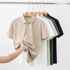 批发拉链款珠地棉感 POLO 衫男女同款 吸湿排汗抗菌多色百搭短袖