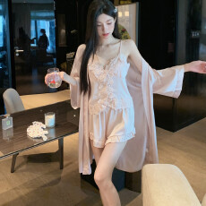 批发<b class='q'>夏季</b>家居服法式<b class='q'>性感</b>冰雪丝吊带短裤私房情调纯欲小心机<b class='q'>睡衣</b>带胸垫