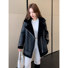 批发新款海宁美利奴皮毛一体女<b class='q'>皮草</b>中长款<b class='q'>外套</b>韩版羊羔毛<b class='q'>皮草</b>大衣