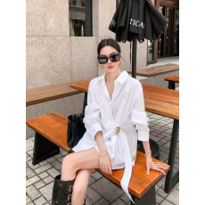 小众设计感不规则衬衫女2025秋新款宽松休闲上衣