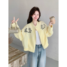 批发短款立领刺绣<b class='q'>夹克</b>外套<b class='q'>女</b>春秋2026新款甜酷设计感慵懒风上衣