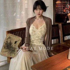 批发法式优雅蕾丝背心收腰<b class='q'>气质</b>半裙外穿上衣三件套时尚套装