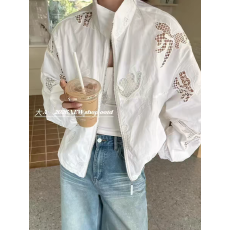 批发立领镂空刺绣外套女<b class='q'>欧洲站</b>2026年春季<b class='q'>新款</b>韩版百搭显瘦防晒夹克潮