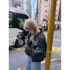 批发早春新款字母刺绣棒球服外套<b class='q'>女</b>宽松休闲百搭<b class='q'>夹克</b>上衣