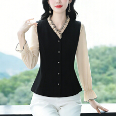 批发t恤上衣洋气大码<b class='q'>中老年女装</b>新款时尚纯色小衫雪纺衬衫