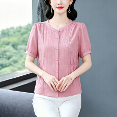 批发2026新款妈妈夏<b class='q'>套装</b>短袖冰丝上衣中老年<b class='q'>女装</b>洋气时髦