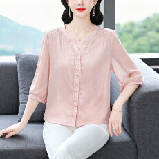 批发2026新款妈妈夏<b class='q'>套装</b>短袖冰丝上衣中老年<b class='q'>女装</b>洋气时髦