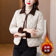 批发小个子妈妈冬装时尚轻薄<b class='q'>棉服</b>服短款<b class='q'>中老年</b>女洋气