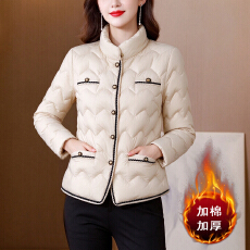 批发小个子妈妈冬装时尚轻薄<b class='q'>棉服</b>服短款<b class='q'>中老年</b>女洋气