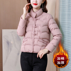 批发小个子妈妈冬装时尚轻薄<b class='q'>棉服</b>服短款<b class='q'>中老年</b>女洋气