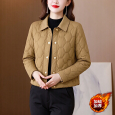 批发小个子妈妈冬装时尚轻薄羽绒服短款<b class='q'>中老年</b>女洋气
