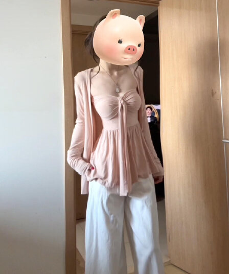품격 부드러운 얇은 스타일 슬림해 보이는 자외선 차단 오픈 가디건 튜브탑 맨위 두 조각 여성 세트 여름 새로운 한 부서 순수한 욕망 세트