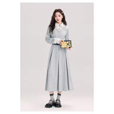 批发POLO领假两件<b class='q'>连衣裙</b>女2025早秋季新款高级感气质显瘦裙子