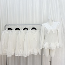 批发实拍--白色衬衫女早秋女装2025新款小衫法式上衣蕾丝宽松小众衬衣