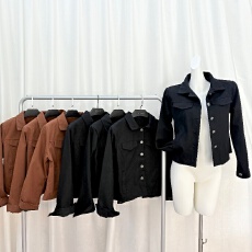 批发实拍---韩系做旧黑翻领夹克女新款休闲<b class='q'>短</b>款修身显瘦派克外套上衣