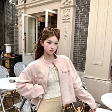 批发复古不撞款圆领麂皮夹克外套女秋季新款韩系小众宽松休闲<b class='q'>短款</b>上衣