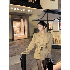 批发韩系超好看风衣外套女早秋新款英伦风小个子收腰气质<b class='q'>短款</b>大衣