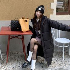 批发<b class='q'>韩国</b>东大门中戏可脱卸帽长款棉服女2025冬新款加厚大码<b class='q'>情侣</b><b class='q'>棉服</b>款