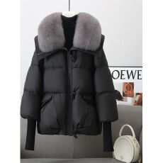 批发官图白鸭绒<b class='q'>海宁</b>狐狸毛领可脱卸<b class='q'>皮草</b>羽绒服女2025冬季新款现货款