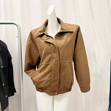 批发实拍—复古麂皮绒开衫外套女秋季<b class='q'>新款</b>高级宽松感休闲翻领<b class='q'>夹克</b>上衣