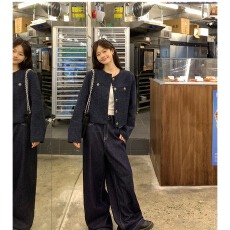 批发小香风女外套<b class='q'>春秋</b>季新款韩系温柔短款小个子百搭显瘦气质上衣