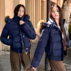 批发实拍韩系新款毛领女短款<b class='q'>韩版</b>小个子加厚服冬装外套棉服