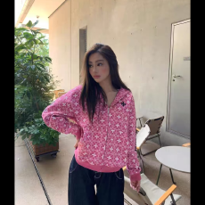 批发外贸云朵绒复合薄款320g，厚款400g新款高级感拉链满印十字架<b class='q'>卫衣</b>