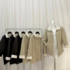 批发实拍—设计感中长款工装派克服冬内里羊羔毛加厚保暖百搭翻领外套