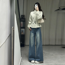 英伦风复古早秋韩系短款风衣外套新款松弛感宽松立领收腰外套