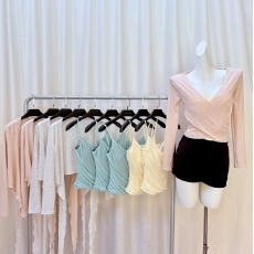 批发实拍——韩系温柔风吊带背心绑带开衫女新款新款显瘦设计感上衣