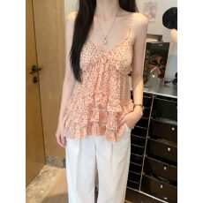 批发天丝面料+内里+打揽 法式<b class='q'>甜美</b>风花边吊带背心女夏季外穿裙子上衣
