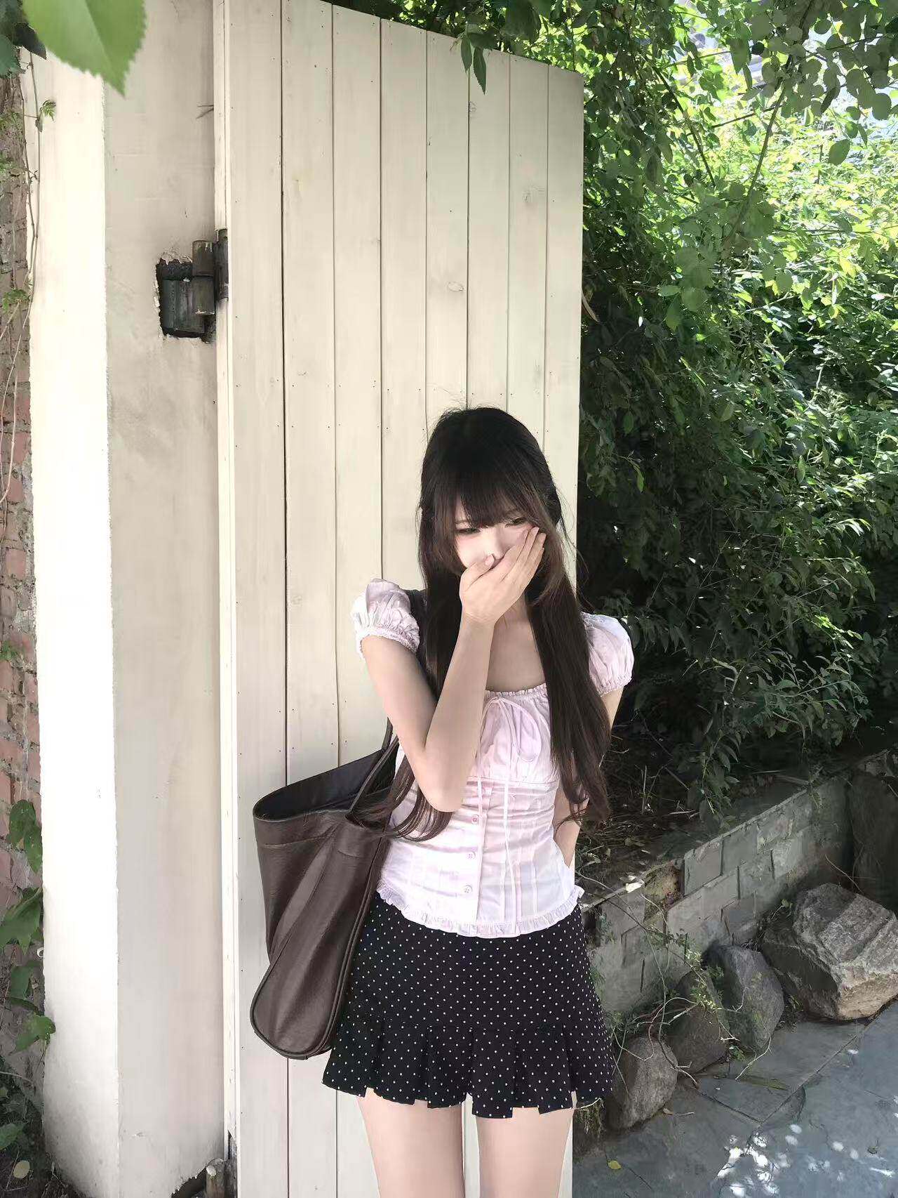 주간 실크 원단 참나무 늑골 조정 빅 사이즈 지방 mm 한 부서 순수한 욕망 바람 거품 소매 셔츠