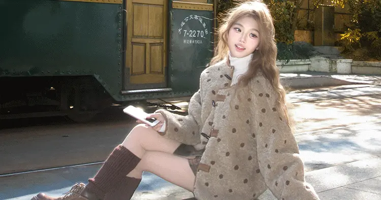 양털 스웨이드 자수 양면 코트 상세 이미지 16
