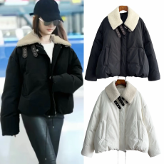批发大量库存<b class='q'>明星</b>同款加棉羊羔毛加厚面包服棉衣外套女冬季棉服